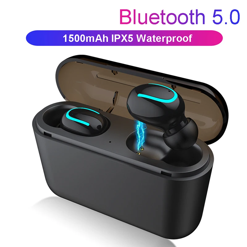 Twins Bluetooth наушники для Apple iPhone 11 Pro Max X XS XR 8 7 6 6s Plus беспроводные наушники вкладыши с зарядным устройством и микрофоном