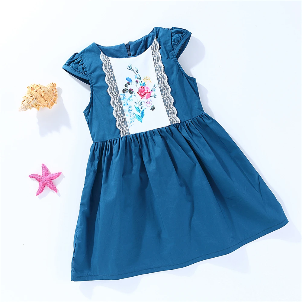 Yeedison Cotton Baby Girls Dress 2018 Summer Children Costumes Floral Toddler Kids Princess Dresses For Girls Party Casual Dress (7)