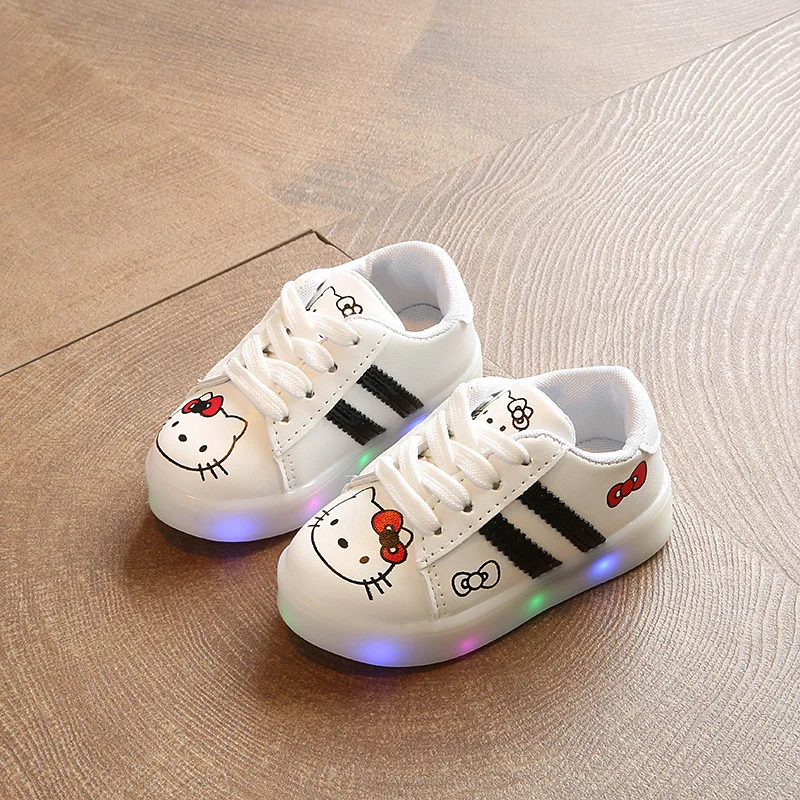 

2018 cartoon casual toddler first walkers LED lighted breathable light baby sneakers high quality hot sales boys girls shoes
