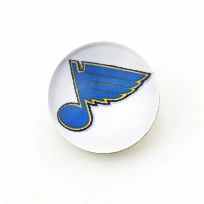 

Hot sale 10pcs/lot NHL St. Louis Blues ice hockey sports team snap button 18mm snap chamrs snap DIY jewelry for sports fan