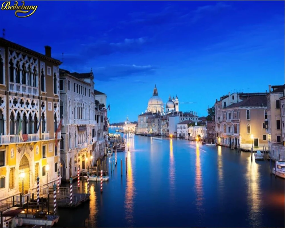 

beibehang Custom photo wallpaper mural Willis Grand Canal night beautiful landscape background wall papers home decor