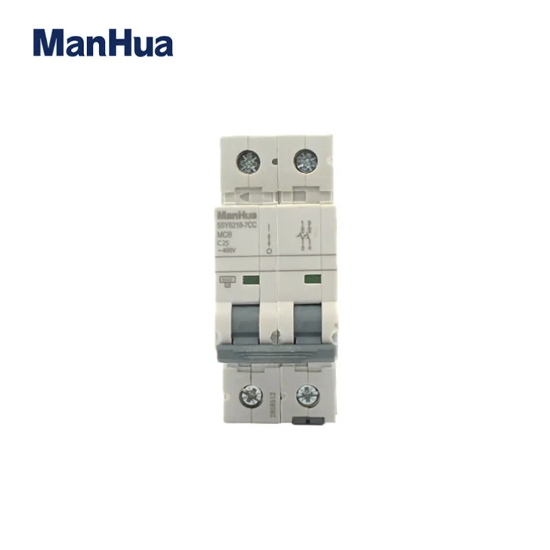 

ManHua 2P DC Air Automatic C25 Voltage Relay Disjunctor Miniature Circuit Breaker
