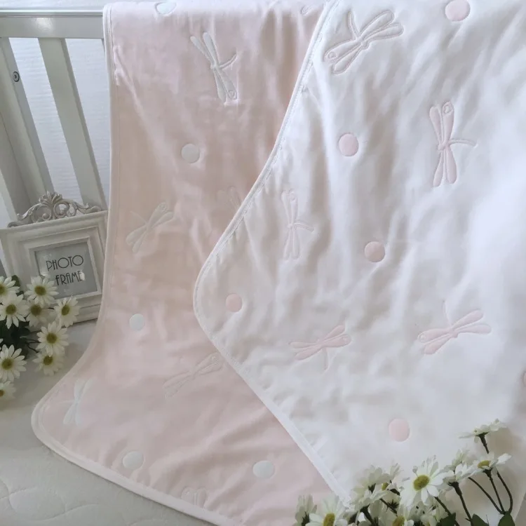 110*110 см натуральный Muslinlife Стрекоза хлопок 6 слоев Детские Марлевое банное полотенце бамбуковый муслин одеяло для новорожденных пеленка для