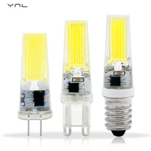 6PCS COB LED G4 G9 E14 Lamp Bulb AC/DC Dimming 12V 220V 2W 3W COB Light Dimmable 360 Beam Angle Chandelier Spotlight