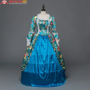 

Georgian Gothic Victorian Dress Victorian Southern Belle Maid Marian Gown Dress Women Halloween Costume