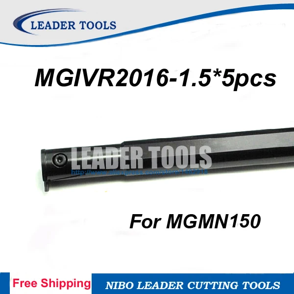 

Free Shipping MGIVR 2016-1.5*5pcs CNC Internal Grooving CNC Tool Holder, 1.5mm Grooving&Parting Cutting Tool Holder For MGMN150