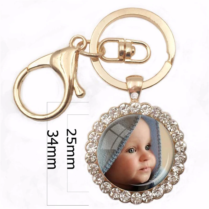 

Newest 2019 Personalized Photo Key Chain Photo of Your Baby Child Mom Dad Grandparent Loved One Gift for Family Member Gift