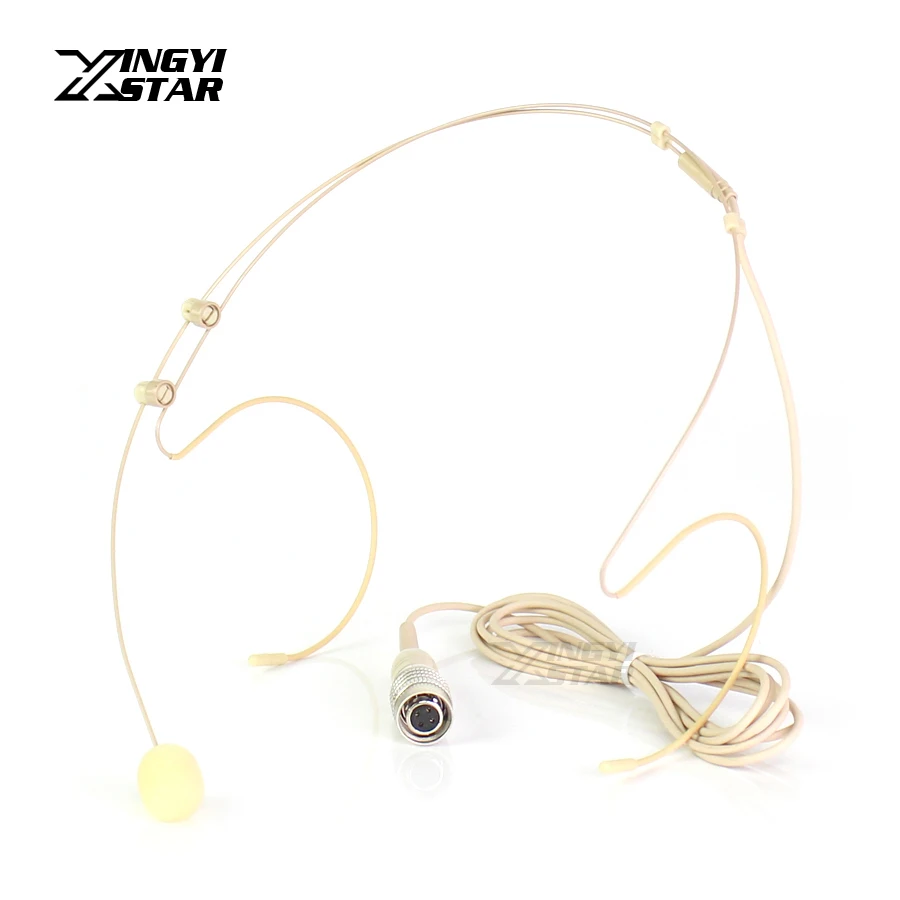 Pro Invisible 4 Pin 4PIN Hirose Connector Headworn Mic Headset Microphone Mike For Audio Technica Wireless Body-Pack Transmitter |