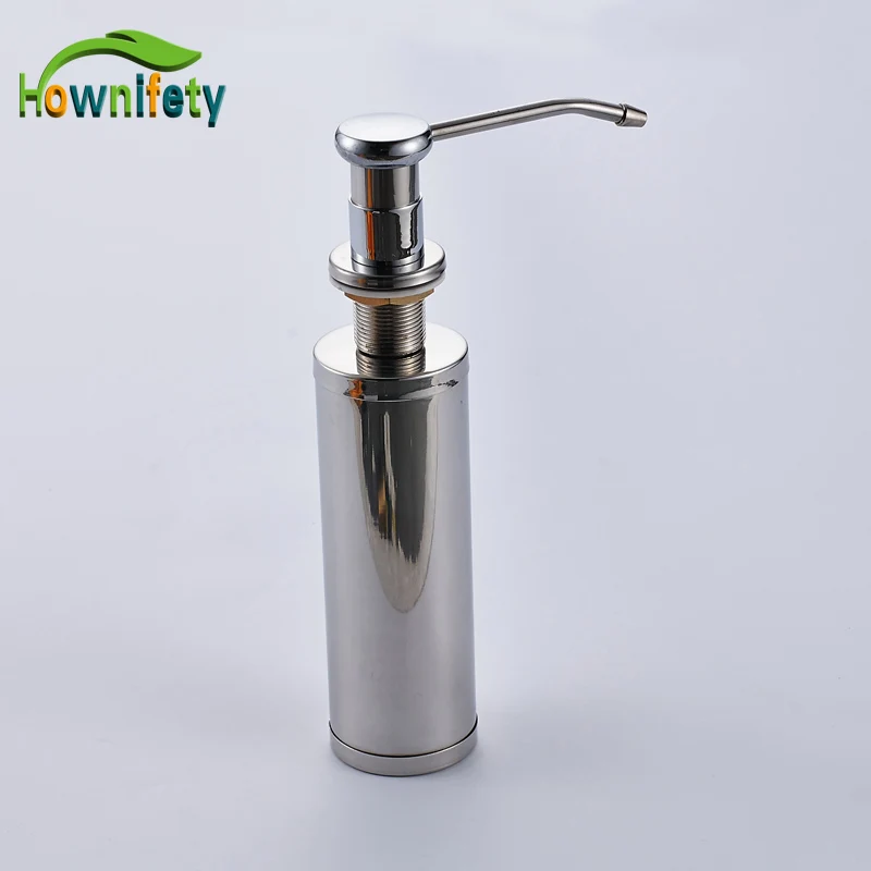 Free Shipping Chrome Polished Solid Brass Kitchen Soap Dispenser Liquid Soap Dispenser Deck