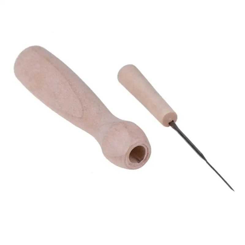 DIY деревянная ручка практичные иглы для войлоковаляния стежка плетение крючком булавка деревянная ручка средние иглы швейные инструменты
