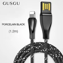 GUSGU USB кабель для iPhone XS Max XR 8 7 Plus 6 S 5 Быстрая зарядка Calbes мобильный телефон зарядное устройство Шнур данных для iPad mini