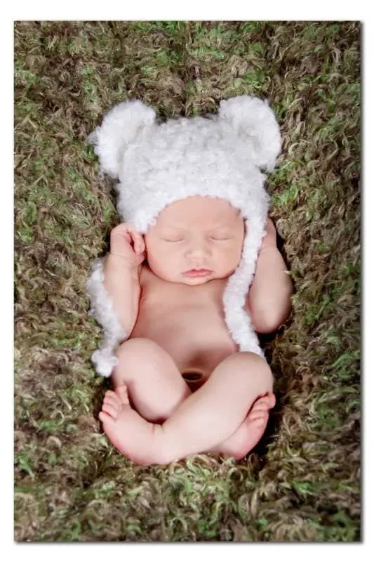Для новорожденных шапочка-медвежонок 0-3 месяца шапка для новорожденных Детские ручной работы связанные крючком мягкий синий пушистый