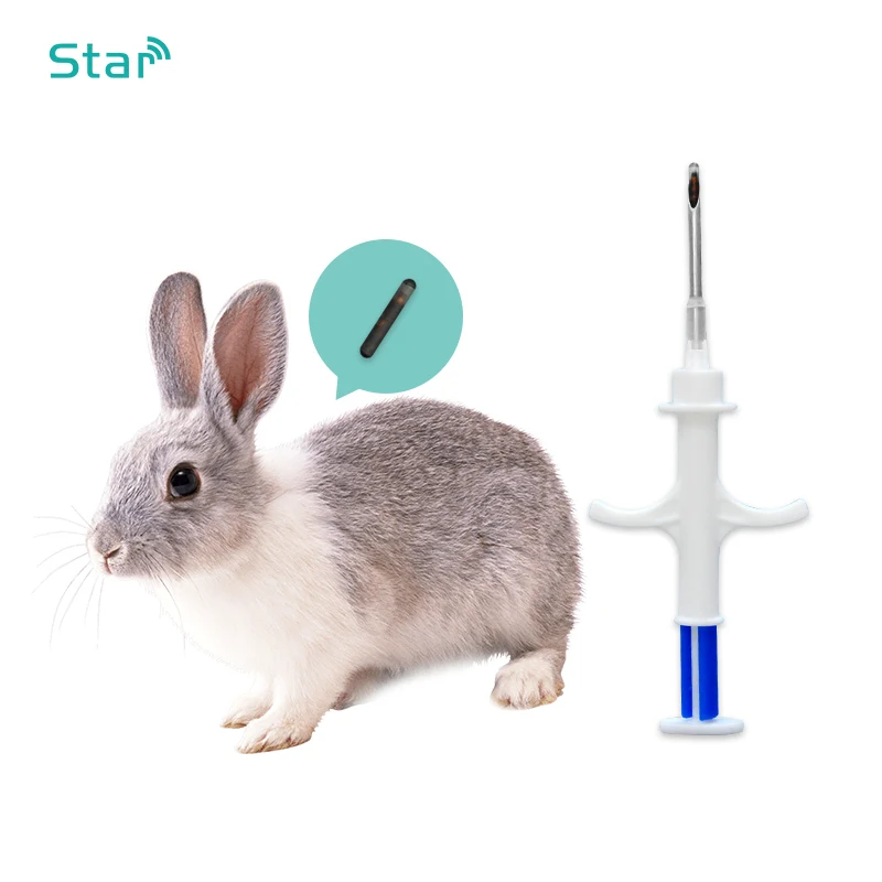 

40pcs High Quality rfid Pet Syringe plastic animal microchip injector 2.12*12MM ISO11784/5 FDX-B 134.2KHz pet cat microchips