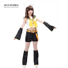 Free Shipping Vocaloid Kagamine Rin Women Musical Cosplay Costumes