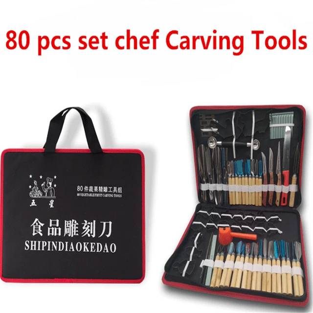 New 80pcs /set Vegetable Fruit Carving Chisel Tool Chef Kit