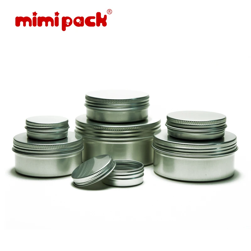 Mimipack набор из 24 неглубоких круглых алюминиевых банок с винтовой крышкой коробка