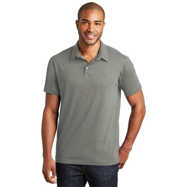 Port Authority K577 Mens Meridian Cotton Blend Polo T-Shirt Monument Grey - Large