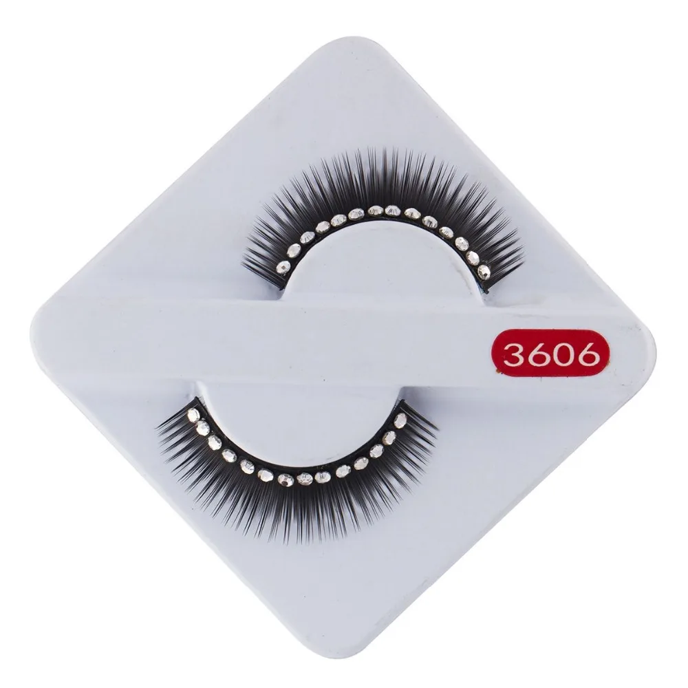 High Quality Regular Long Thick Rhinestone Fake Eyelash False Eyelashes