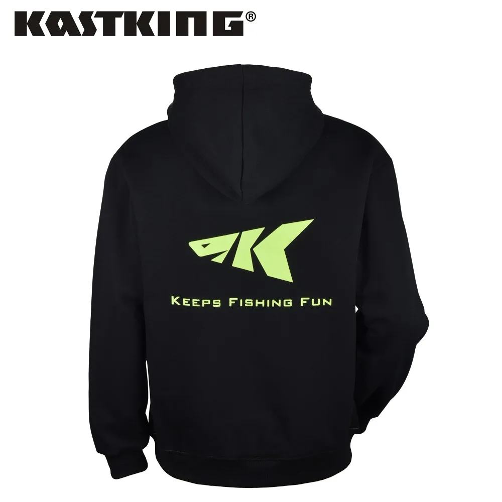 

KastKing Autumn Winter Men Women Outdoor Fishing Clothes Ultra Soft Fabric Black Color Fishing Hoodies in 4 Sizes M L XL XXL