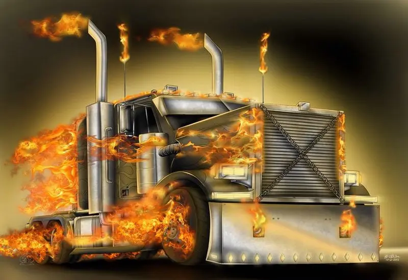 

Full Round / Square 3D DIY Diamond Painting Truck Fire Pattern Diamond Embroidery 5D Diamond Cross Stitch Diamond Mosaic Paint