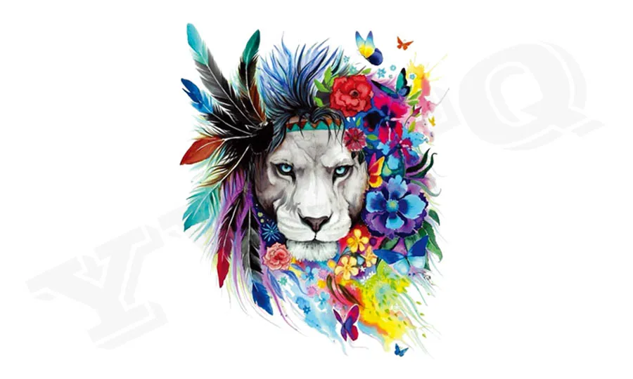 Нашивки Colife Flower Lions 20*25 см, железные нашивки для одежды, стираемые наклейки, рождественский подарок для девочек и мальчиков