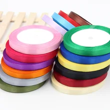 Атласная лента для свадебной вечеринки 6 мм 25 ярдов|satin ribbon wedding|silk