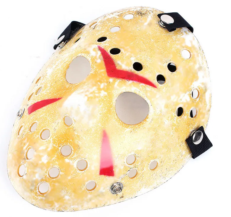 1PCS GOLD VINTAGE Jason Voorhees Hockey FREDDY Festival Halloween Masquerade PAR