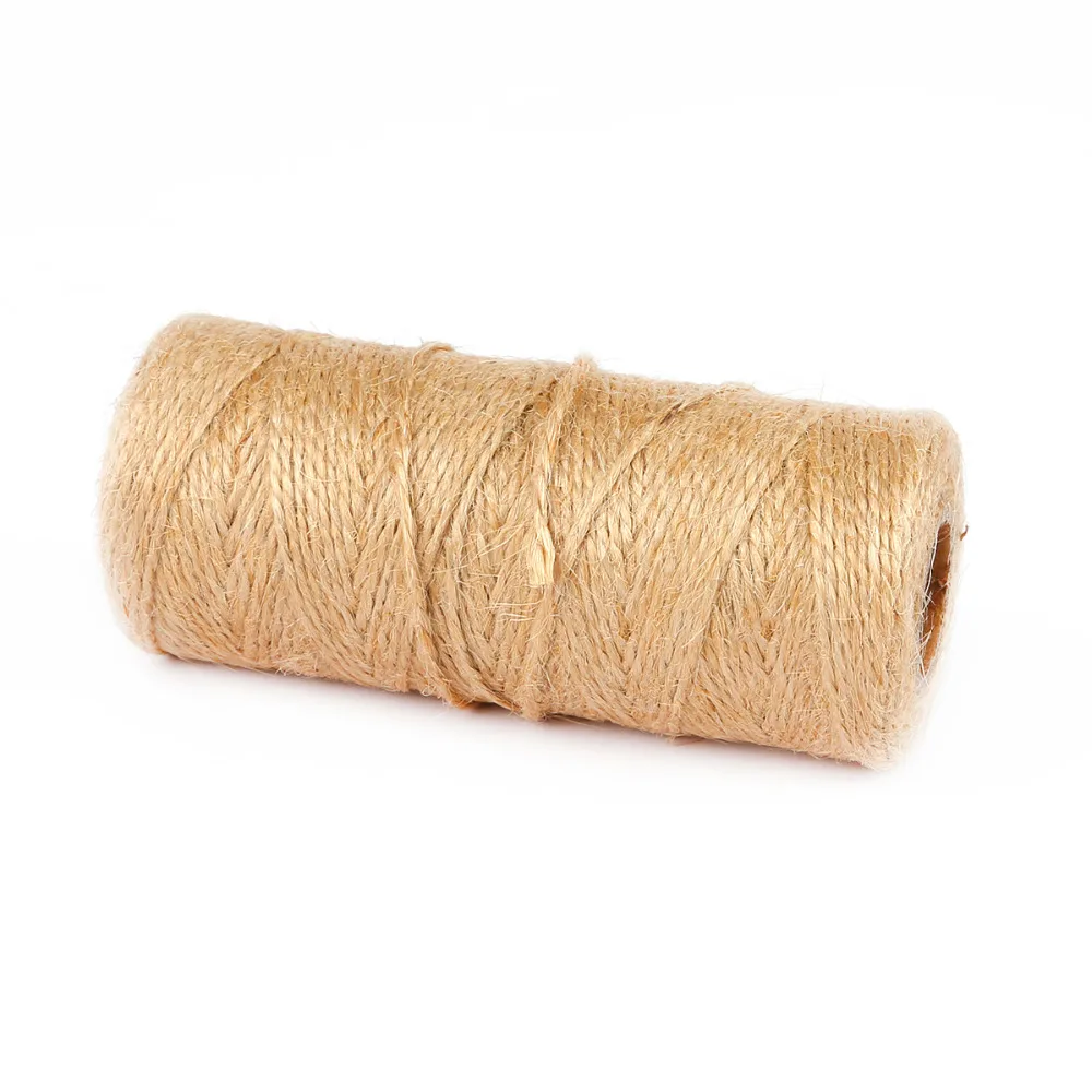 100m Natural Jute Twine Burlap String Hemp Rope Party Wedding Gift Wrapping Cords Thread DIY Scrapbooking Florists Craft Decor