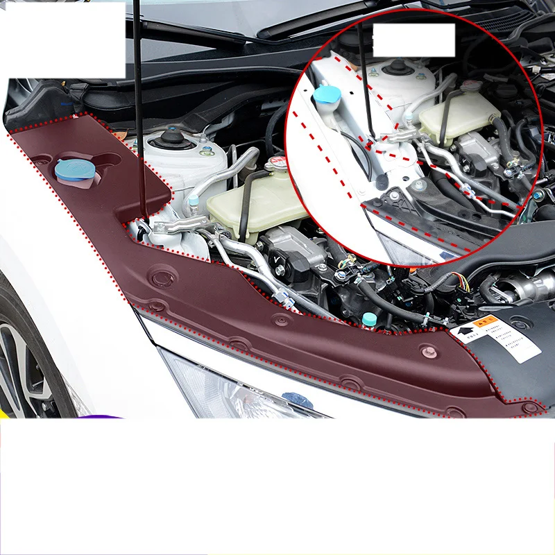 Lsrtw2017 abs car engine anti dust Dust cover for honda civic 2016 2017