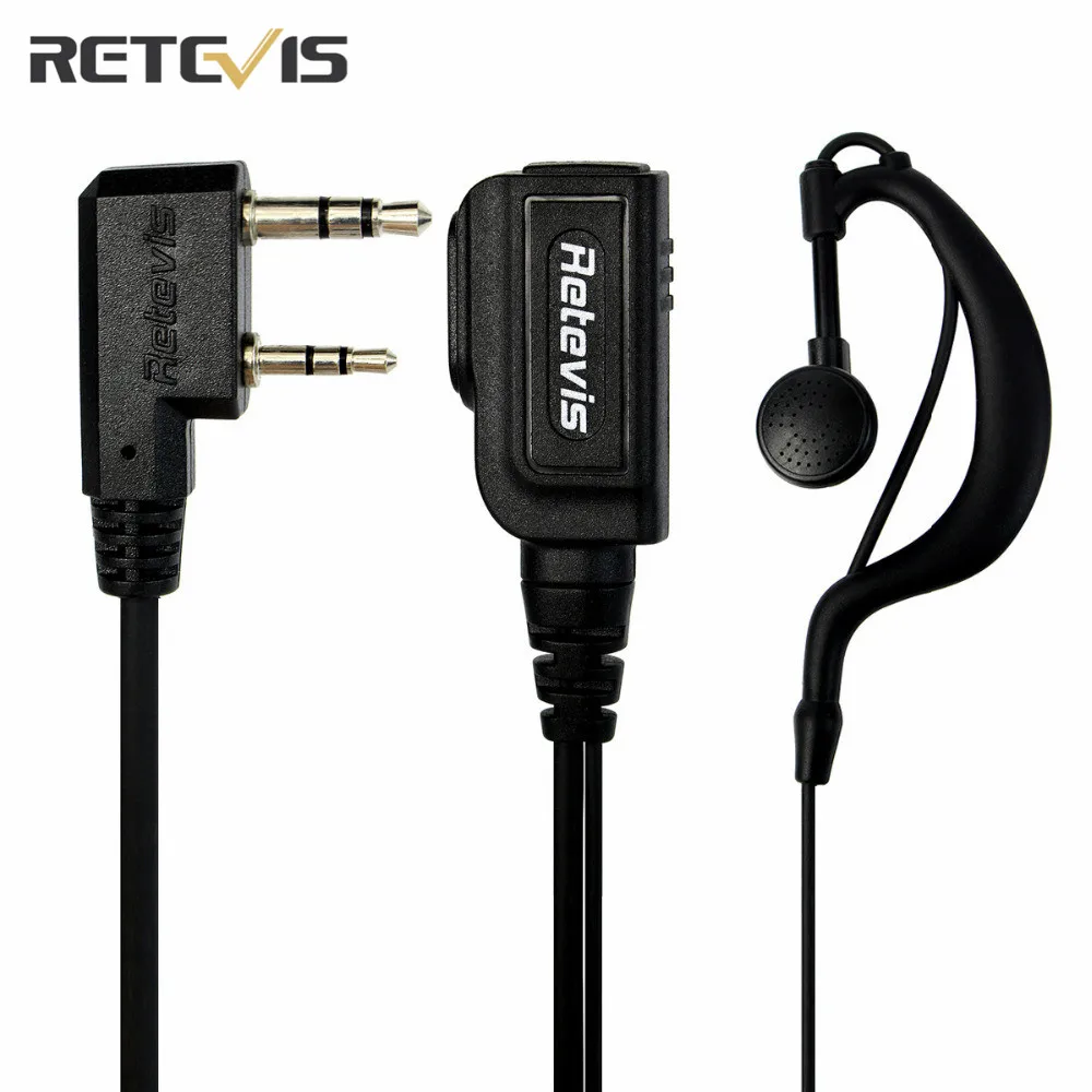 Retevis 2 шт. g-тип ушной крючок гарнитура для рации Retevis RT1 для Kenwood TYT двухстороннее cb радио J9106A