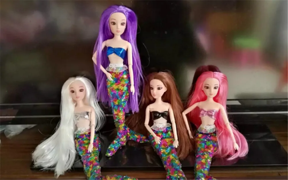 1 шт. куклы платье для вечеринки юбка Модная Одежда подлинный хвост русалки