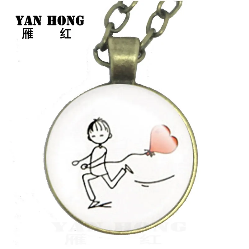 

YANHONG Fashion crystal necklace. Cartoon dolls, love and romance are birthday gifts for friends