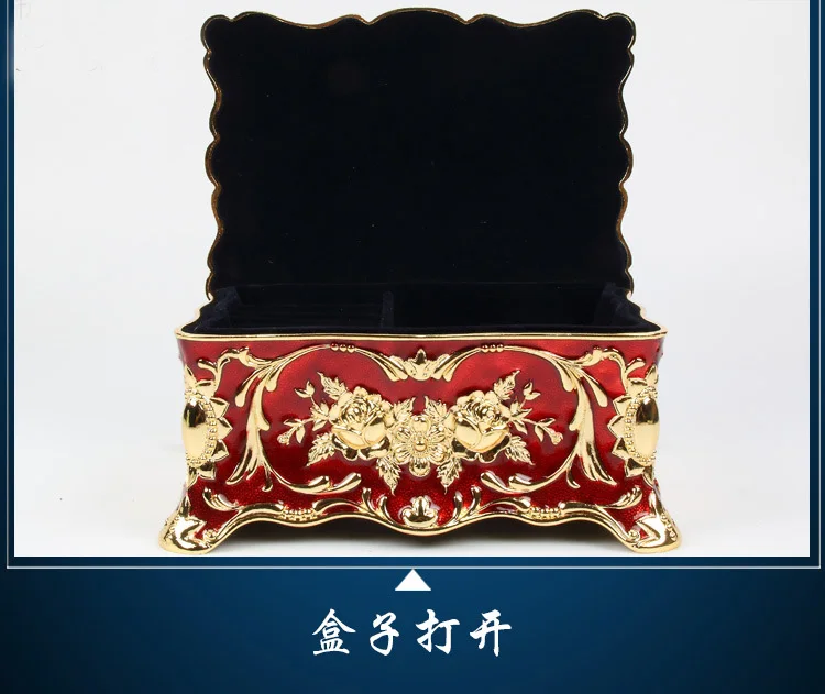Большой размер винтажная Цветочная резная коробка для ювелирных изделий многоцветная эмалированная с камнями декор ожерелье кулон кольца подарки чехол для хранения