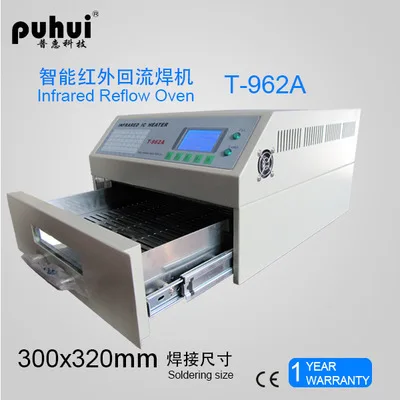 

PUHUI EU/US T-962A 1500W Infrared IC Heater T962A Desktop Reflow Oven BGA SMD SMT Rework Station T 962A Reflow Wave Oven
