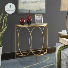 Луи Мода диван столы простой железный золотой полукруг Творческий крыльцо Творческий стекло