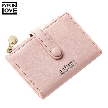 

EYES IN LOVE Brand Zipper Card Wallet Women Fashion Style Ladies Slim Purse Small Size Female Wallets Girl Gift Coin Pocket
