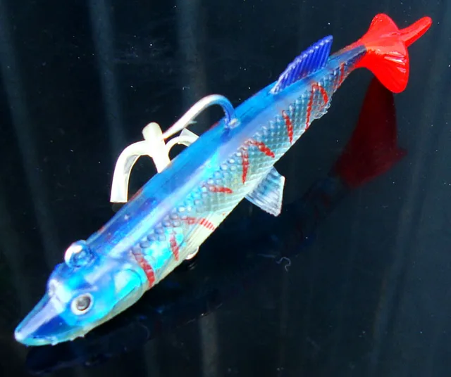 1pc 18g/27g/33g Sardines lead fishing lures bait 3D eyes soft lure hook