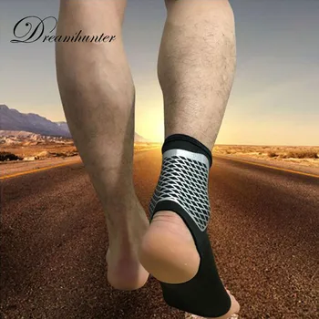 1pcs Ademend Enkelbrace Ondersteuning Verstelbare Elastische Sport Enkel Mouw Basketbal Voetbal Compressie Enkelblessure Protector