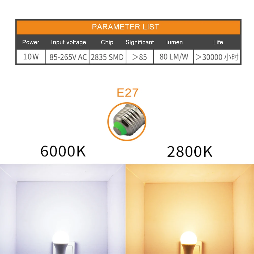 Движения PIR Сенсор светодиодный светодиодные лампы E27/B22 220 V заката до рассвета Ночной свет Лестница Путь коридор аварийные лампы