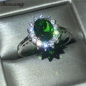 

choucong Princess Diana ring 2ct AAAAA Zircon 100% Real 925 sterling Silver Engagement Wedding Band Rings For Women men Bijoux