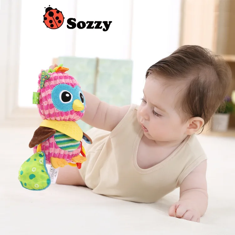 1pcs Sozzy Multifunctional Baby Toys Rattles Mobiles Soft Cotton Infant Pram Stroller Car Bed Rattles Hanging Animal Plush Toys