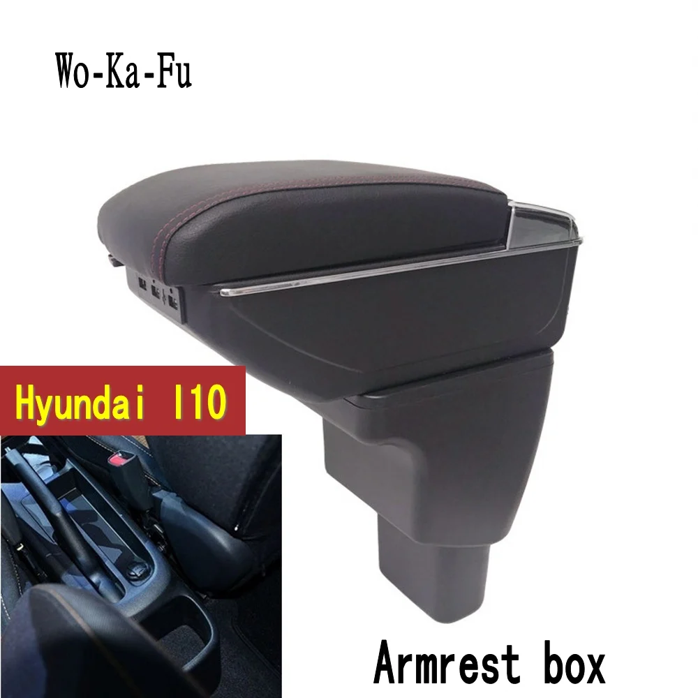 

For Hyundai I10 armrest box central Store content Storage box armrest box