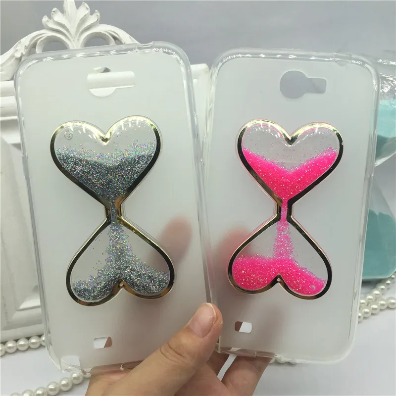

for Samsung Galaxy Note 2 N7100 Cases 3D Liquid Quicksand Cover Phone Bags Silicone Soft Shell Girls Hourglass Wine Glass