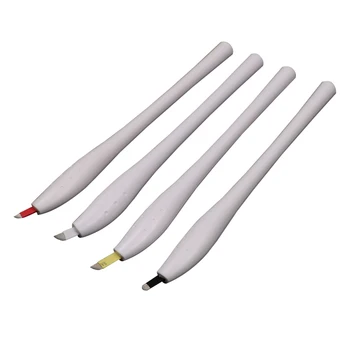 

50pcs Permanent Makeup Machine Pen Eyebrow Tattoo Disposable Microblading pen for 3D embroidery Eyebrow Manual Microblade Tools