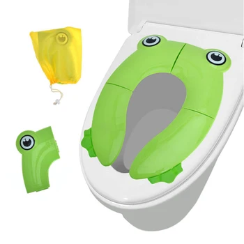 

Cute Frog Folding Portable Travel Plastic Baby Toilet Seat Home Hotel Potty Training Seat For Children Toddler Pot Chair Pad/Mat