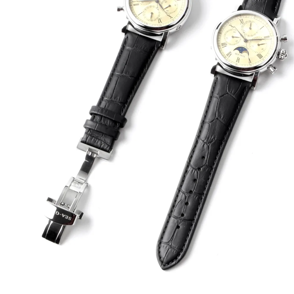 Чайка Хронограф механические часы с высокой сложностью Дата фаза Луны ручной Ветер ST1908 двигаться для мужчин t мужские часы M199S