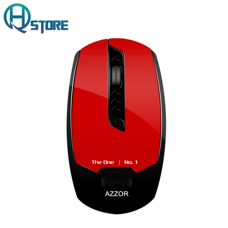 AZZOR Rechargeable Wireless Mouse Silent Mute 2.4G Optical 2400DPI USB Ergonomic Computer Mouse