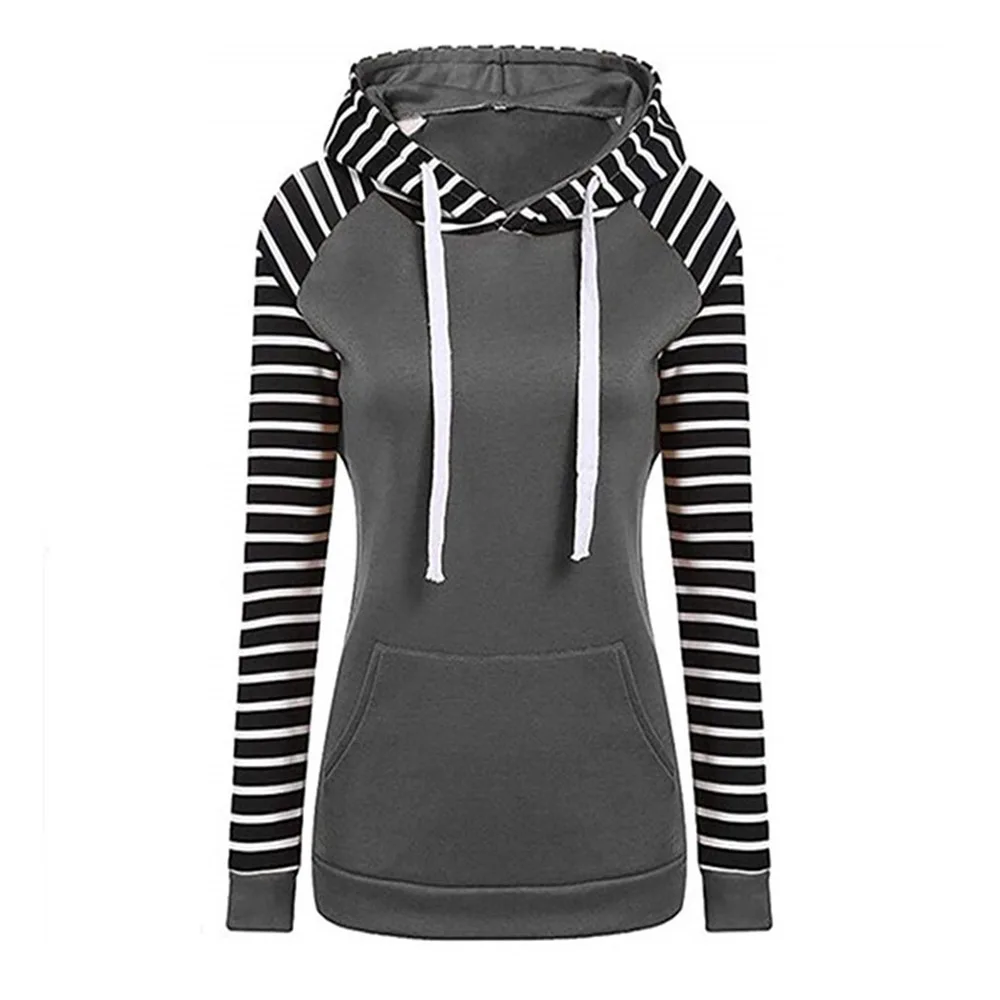 Women Casual Hooded Hoodies Autumn Long Sleeeve Drawstring