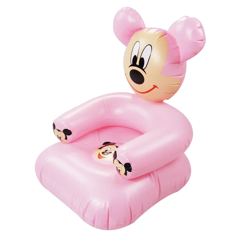 

2 to 6 years old cute cartoon pink blue mouse PVC inflatable sofa children inflatable seat children's toys 43* 43 * 65cm