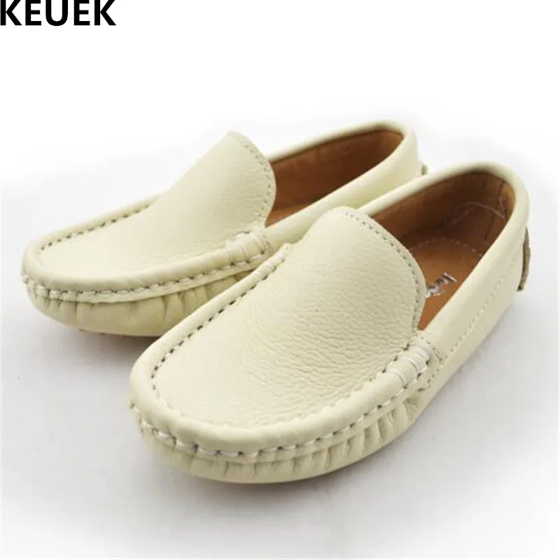 

New Spring/Autumn Children Leather Shoes Baby Toddler Loafers Flats Student Casual Genuine Leather Boys Girls Kids Shoes 02